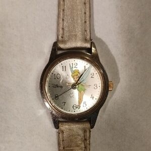 Disney Tinker Bell Watch with Silver and Tan Accents